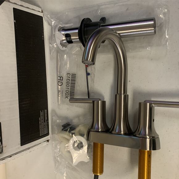 Delta Trinsic Two Handle Centerset Bathroom Faucet In Stainless - Picture 6 of 9